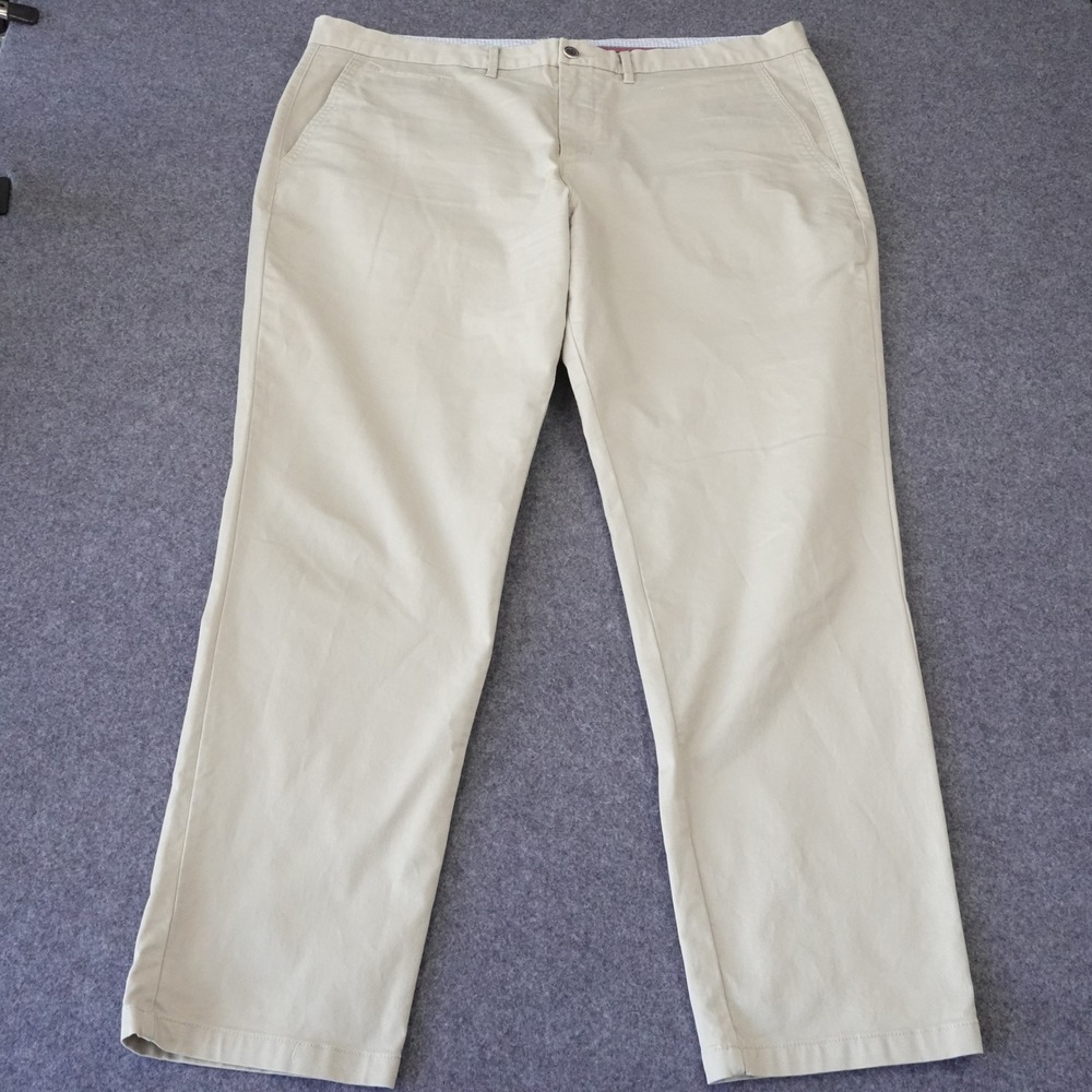 Perk Feel Good Chinos Mens 42x30 Slim Fit Stretch Cotton Khaki Tan Pants